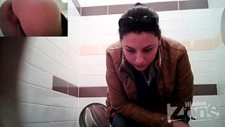 Hidden camera in public toilet
