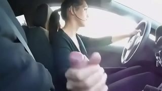 Jerking off in a car