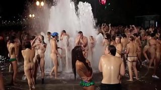 Men naked in public