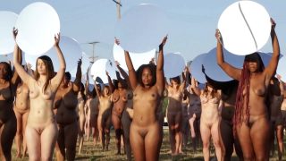 Naked group of women