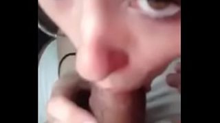 Unwanted cum in her mouth