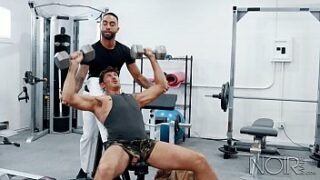 Gay sex at the gym