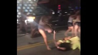 Girls fighting in public