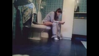 Girls squat toilet pooping