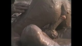 Masturbating in mud