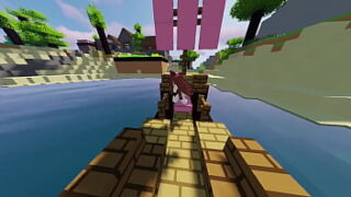 Animação de homem transando no Minecraft