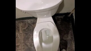 Sexo nu quarto de banheiro do restaurant